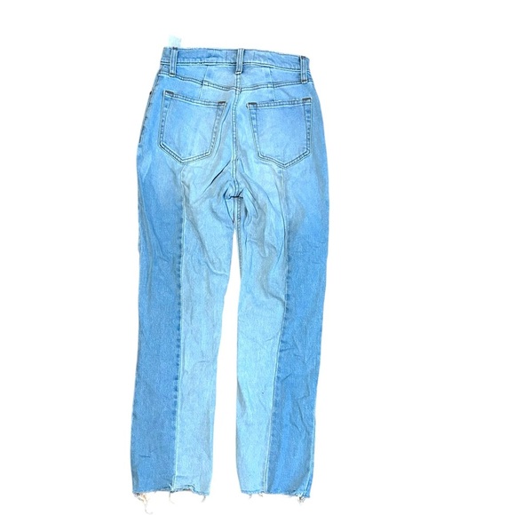 Abercrombie & Fitch The Ankle Straight Ultra High Rise Curve Love Jeans Two Tone - Picture 6 of 8